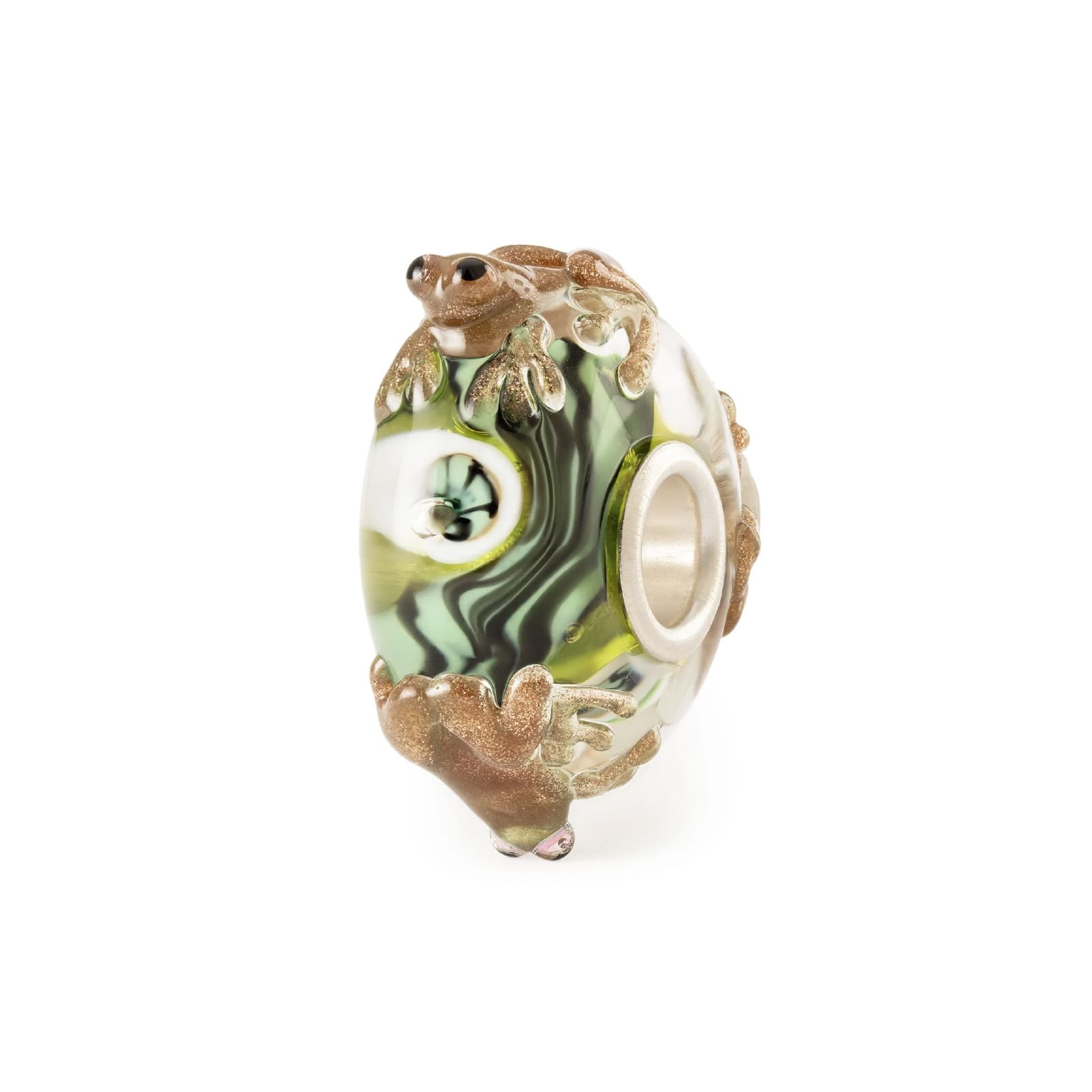 Beads donna Trollbeads vetro con girotondo di ranocchie MISURA UNICA