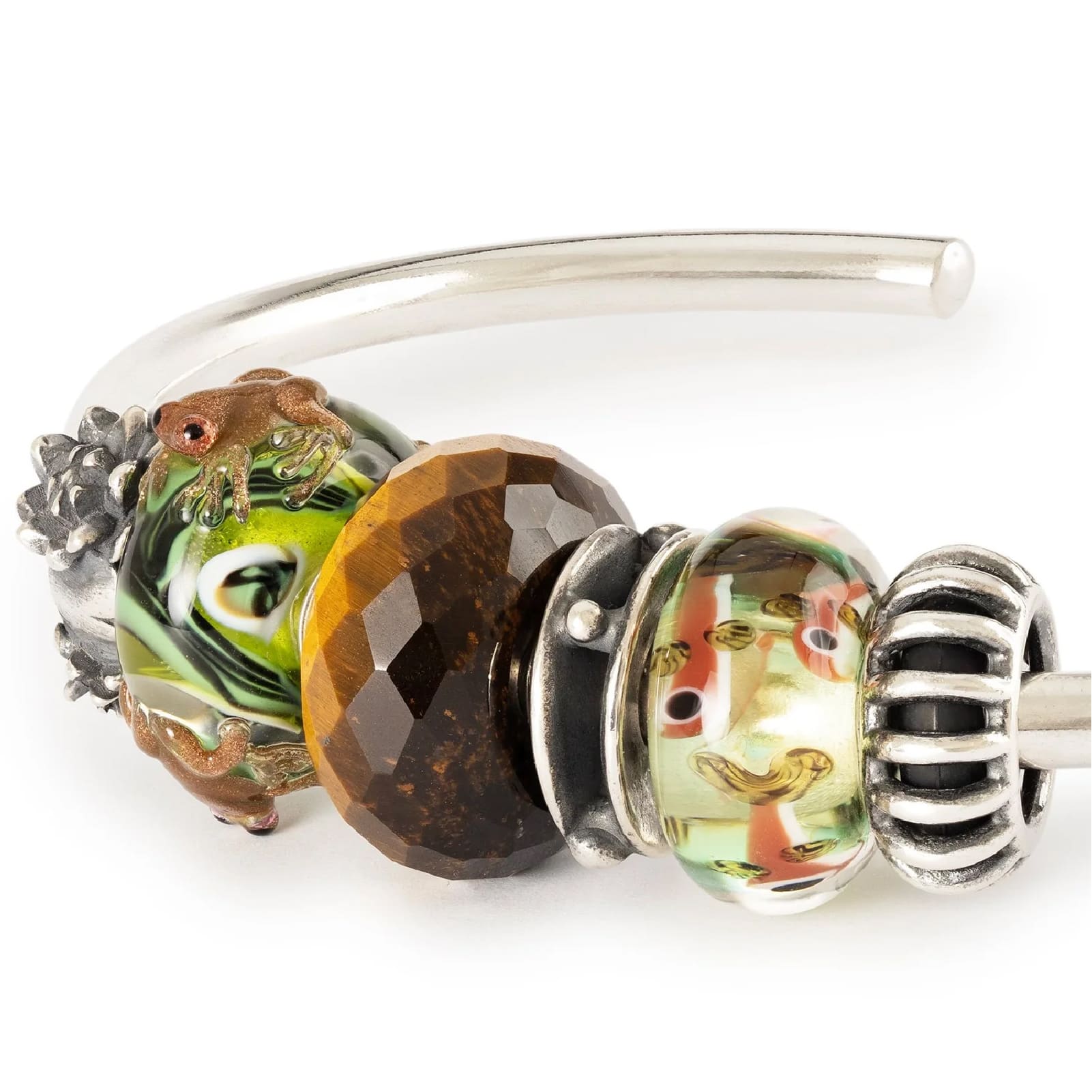 Beads donna Trollbeads vetro con girotondo di ranocchie MISURA UNICA