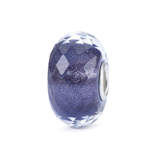 Beads Trollbeads Bagliore della Notte in vetro blu e argento MISURA UNICA