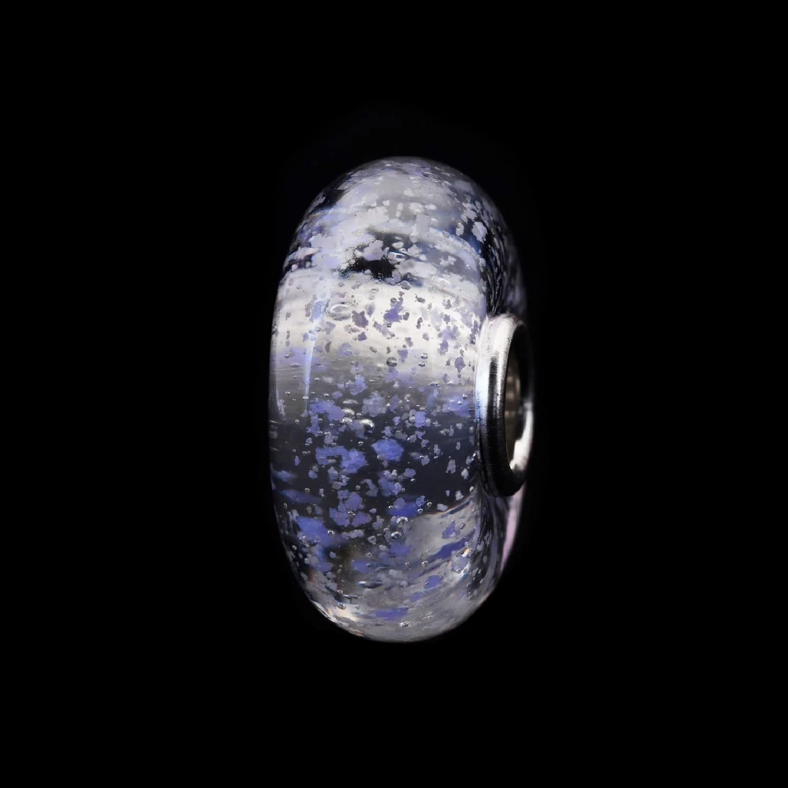 Beads Trollbeads in vetro lilla che si illumina al buio MISURA UNICA