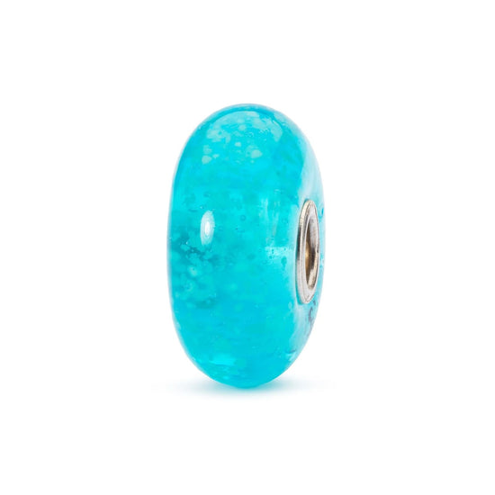 Beads Trollbeads in vetro azzurro che si illumina al buio MISURA UNICA