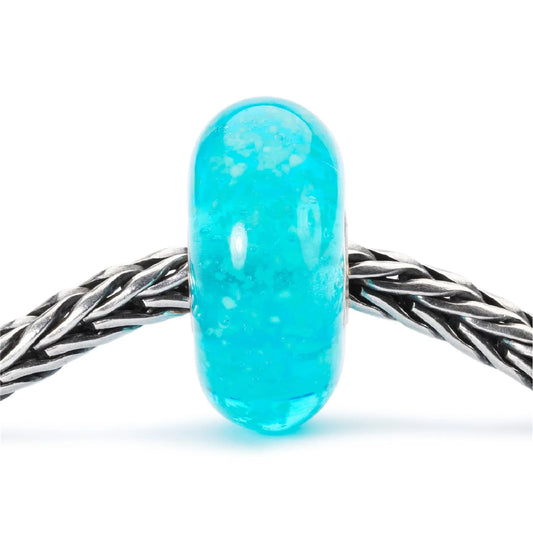 Beads Trollbeads in vetro azzurro che si illumina al buio MISURA UNICA
