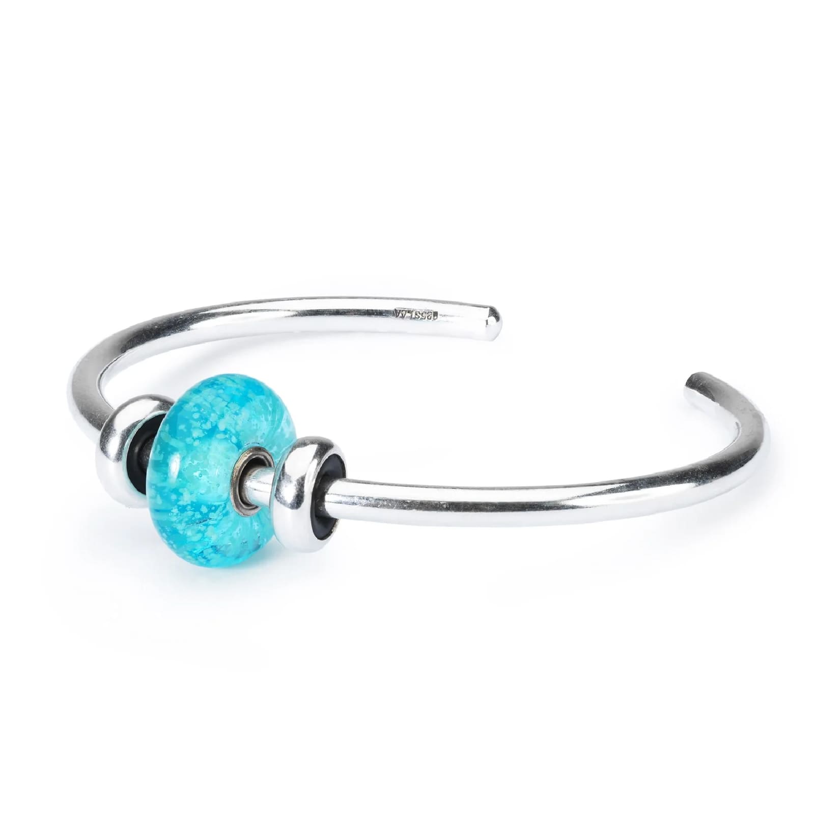 Beads Trollbeads in vetro azzurro che si illumina al buio MISURA UNICA