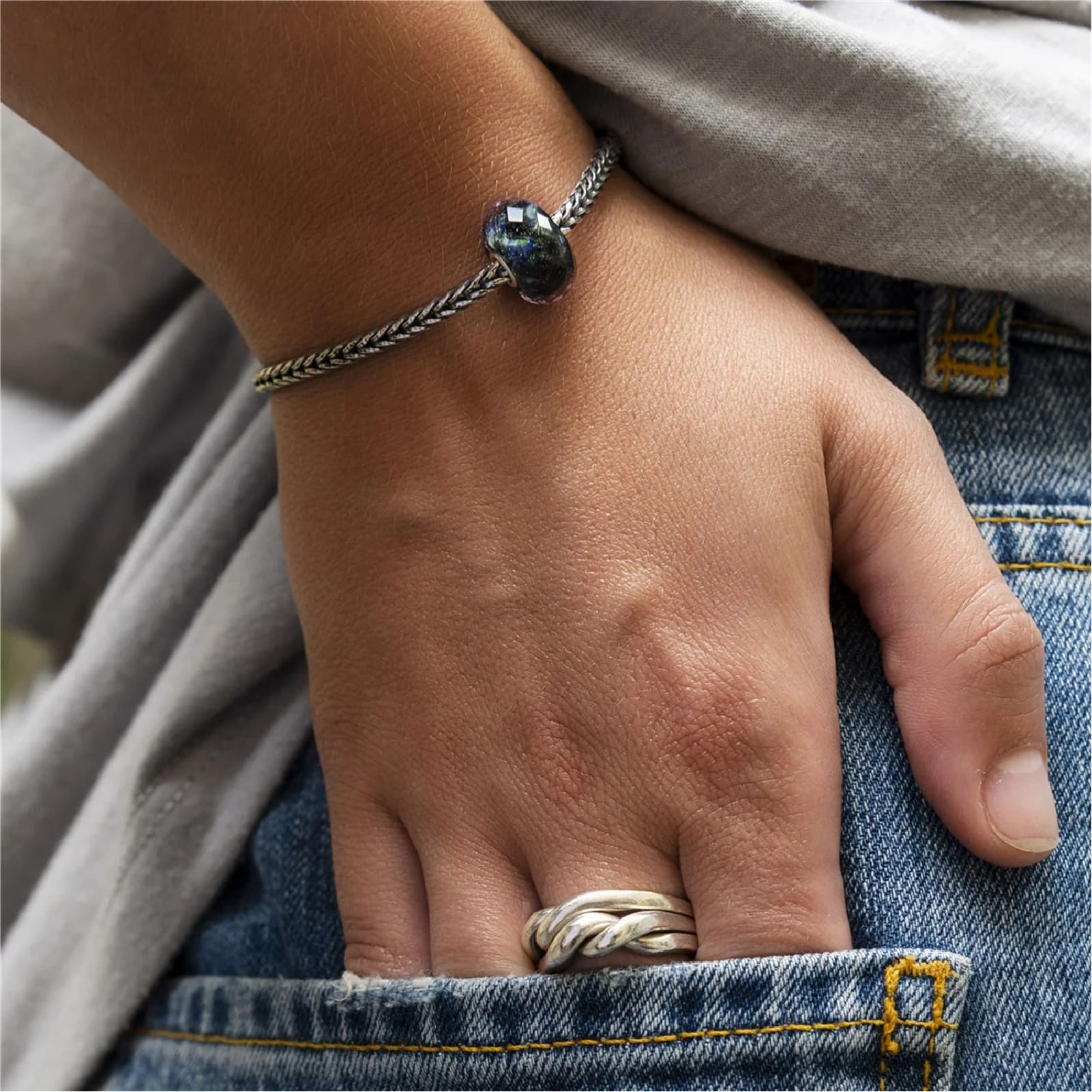 Beads da donna Trollbeads in vetro con luci del nord MISURA UNICA