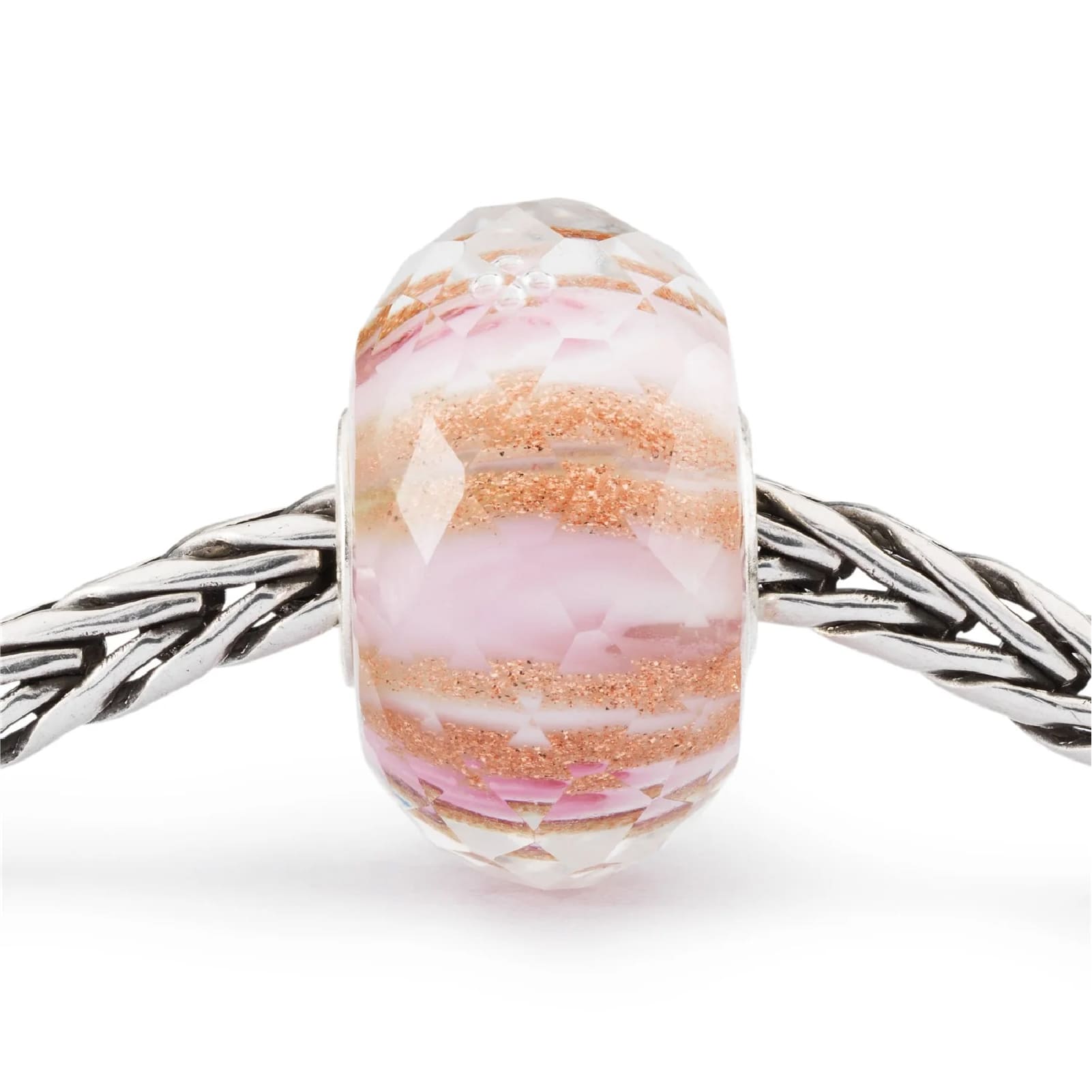 Beads da donna Trollbeads in vetro con sfumature rosa MISURA UNICA