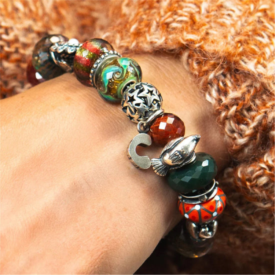 Beads Trollbeads Sogni di Luna in vetro e argento da donna MISURA UNICA