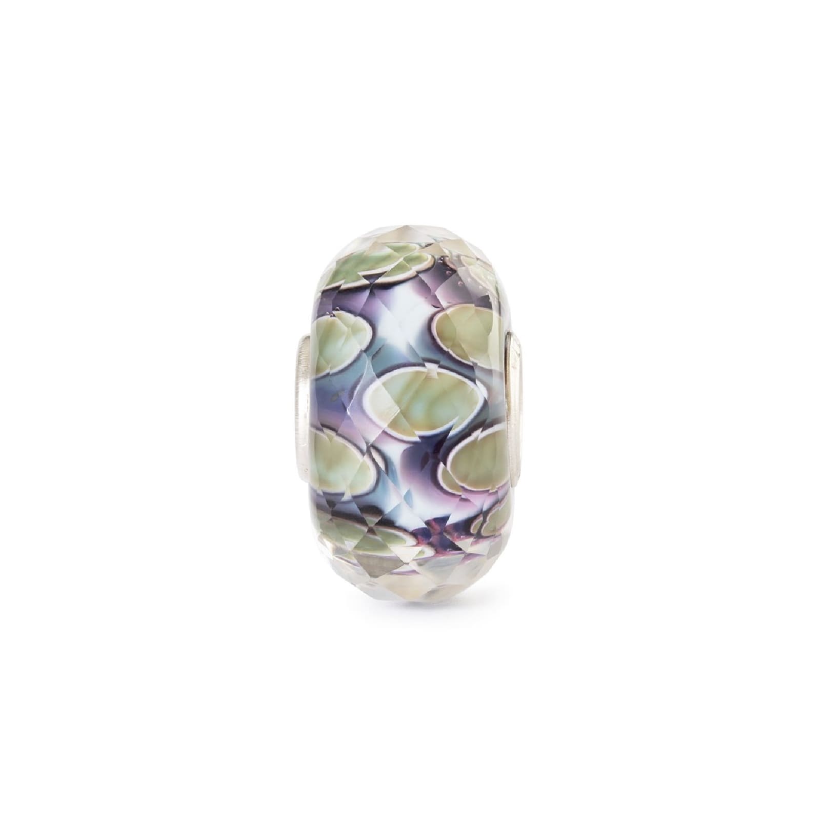 Beads Trollbeads Prato Nebbioso in argento e vetro viola MISURA UNICA