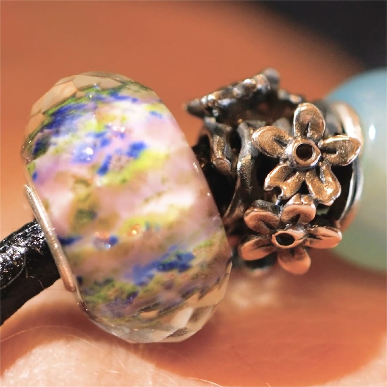 Beads Trollbeads Sussurro di Rugiada in argento e vetro MISURA UNICA