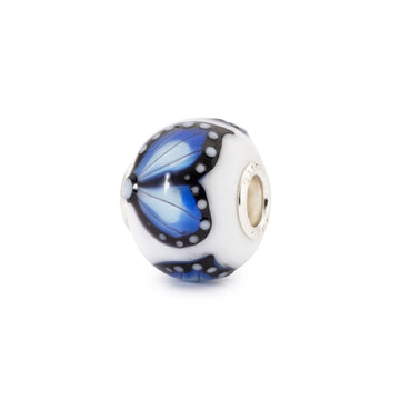 Beads Trollbeads Farfalla del Vento in argento e vetro MISURA UNICA