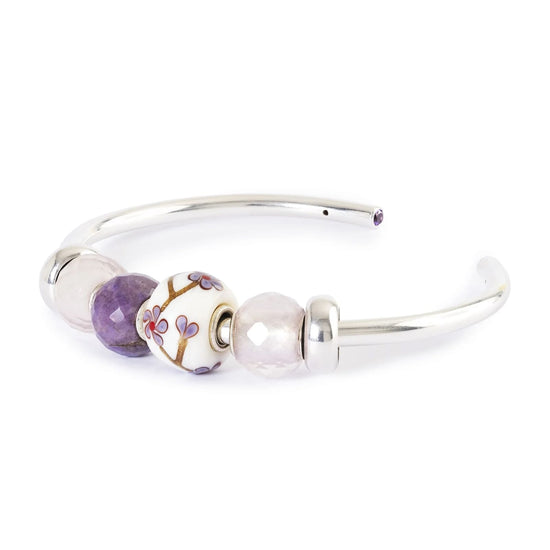 Charm Trollbeads Ritmo d'Estate in argento e vetro con fiori MISURA UNICA
