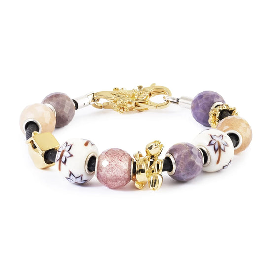Charm Trollbeads Armonia ed Equilibrio in argento e vetro MISURA UNICA