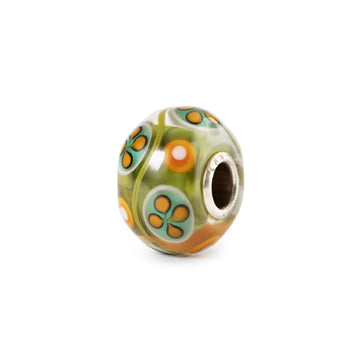 Charm Trollbeads Trifoglio di Prato in argento e vetro MISURA UNICA