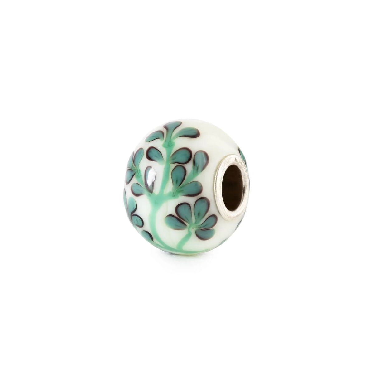 Charm Trollbeads Origano Selvatico in argento e vetro MISURA UNICA