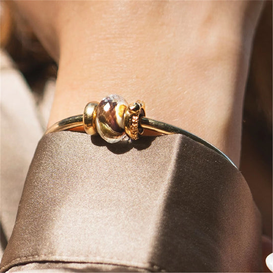 Charm Trollbeads Armonia Silenziosa in argento e vetro MISURA UNICA