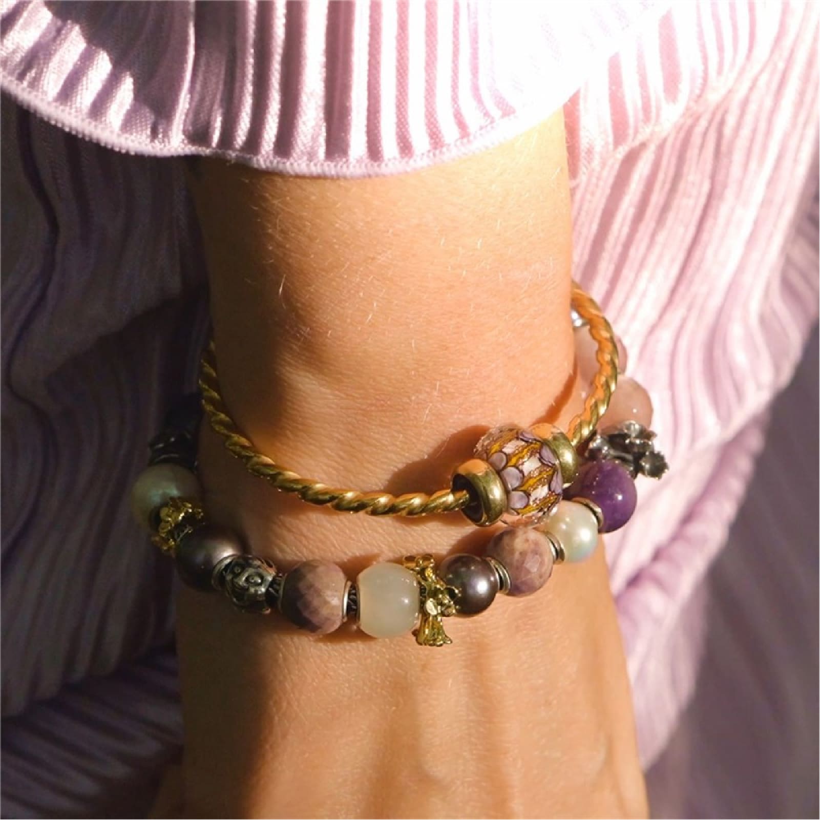 Beads Trollbeads Corona di Fiori placcato oro 18kt MISURA UNICA