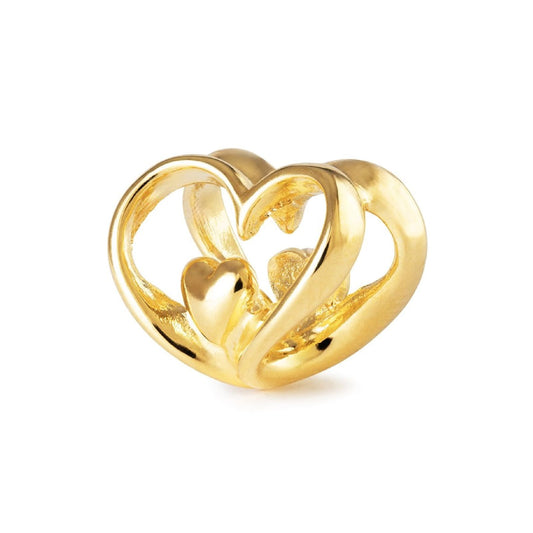 Beads Trollbeads Cuore a Cuore placcato oro 18kt MISURA UNICA