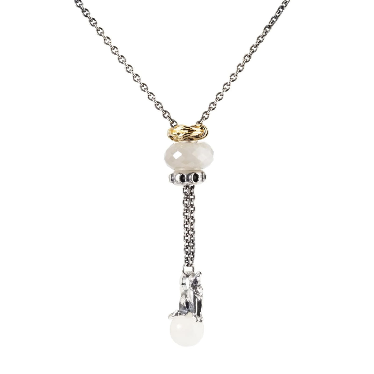 Charm Trollbeads Doppio nodo infinito in argento pvd oro MISURA UNICA