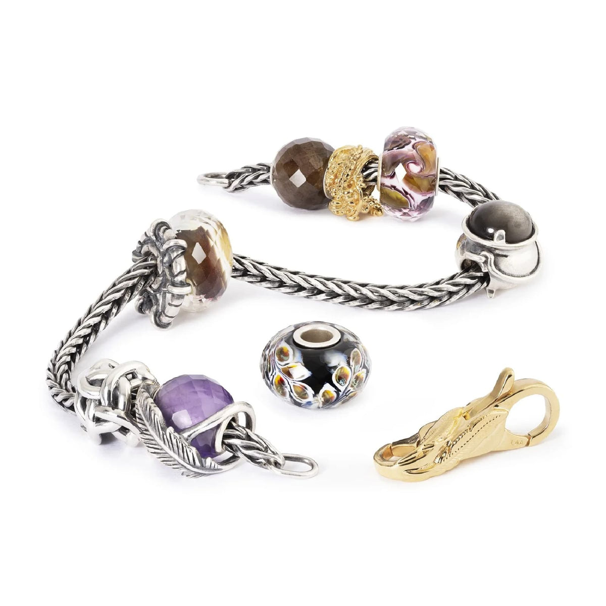 Charm Trollbeads Corona di Spighe in argento placcato oro MISURA UNICA