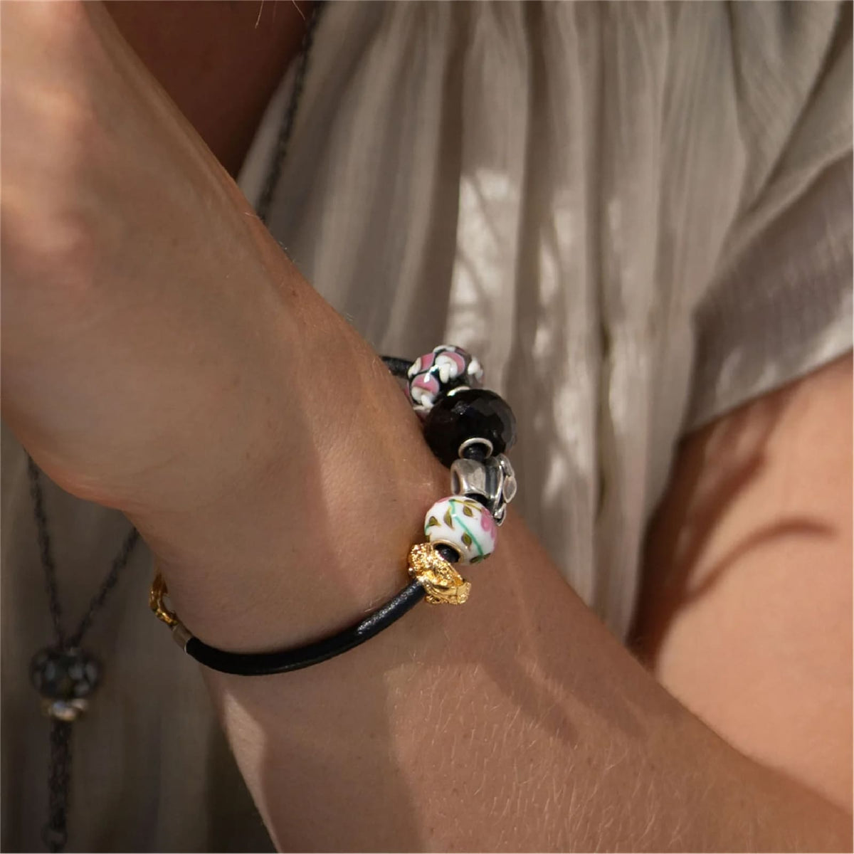 Charm Trollbeads Corona di Spighe in argento placcato oro MISURA UNICA