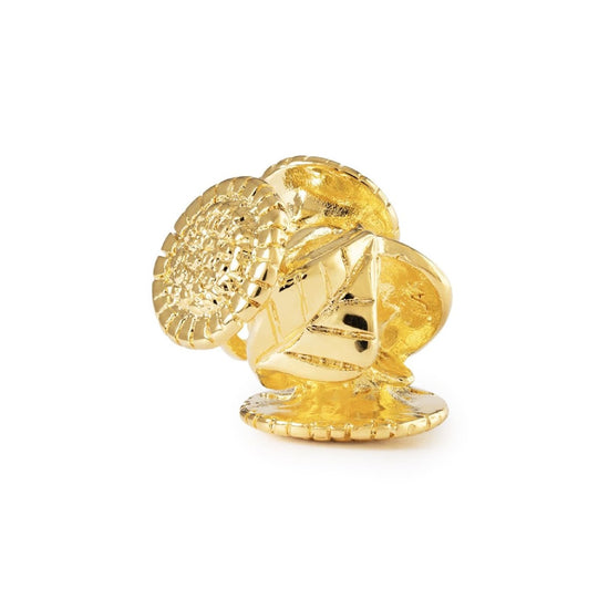 Beads Trollbeads Girasole con placcatura in oro 18kt MISURA UNICA