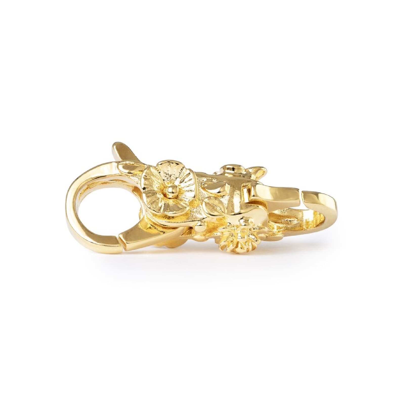 Chiusura moschettone Trollbeads placcati oro 18k con petali MISURA UNICA
