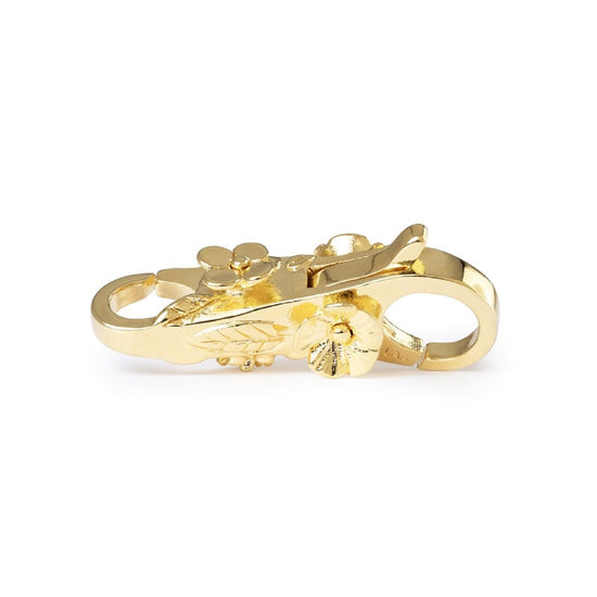 Chiusura moschettone Trollbeads placcati oro 18k con petali MISURA UNICA