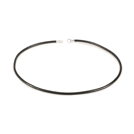 Collana girocollo 42 cm Trollbeads realizzato in cuoio nero MISURA UNICA