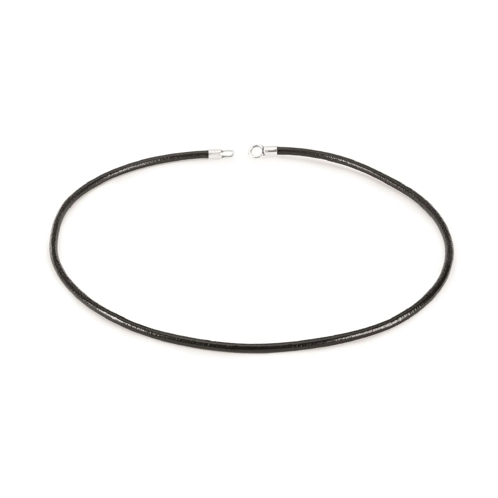 Collana girocollo 42 cm Trollbeads realizzato in cuoio nero MISURA UNICA