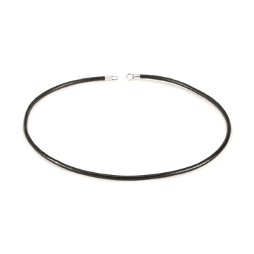 Collana girocollo 50 cm Trollbeads realizzato in cuoio nero MISURA UNICA