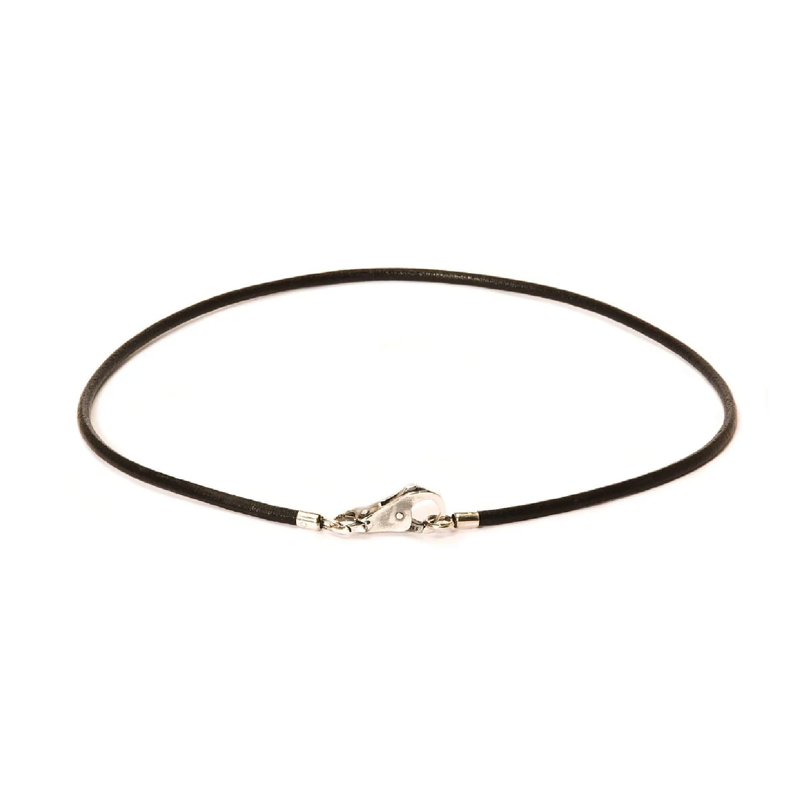 Collana girocollo 45 cm Trollbeads realizzato in cuoio nero MISURA UNICA