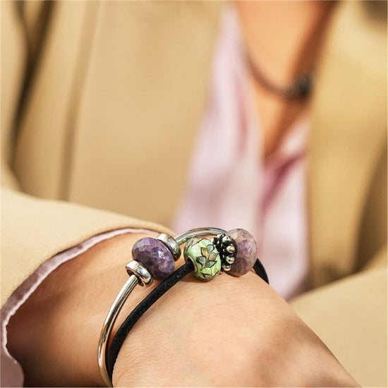 Beads Trollbeads Giada Viola in argento e in vetro MISURA UNICA