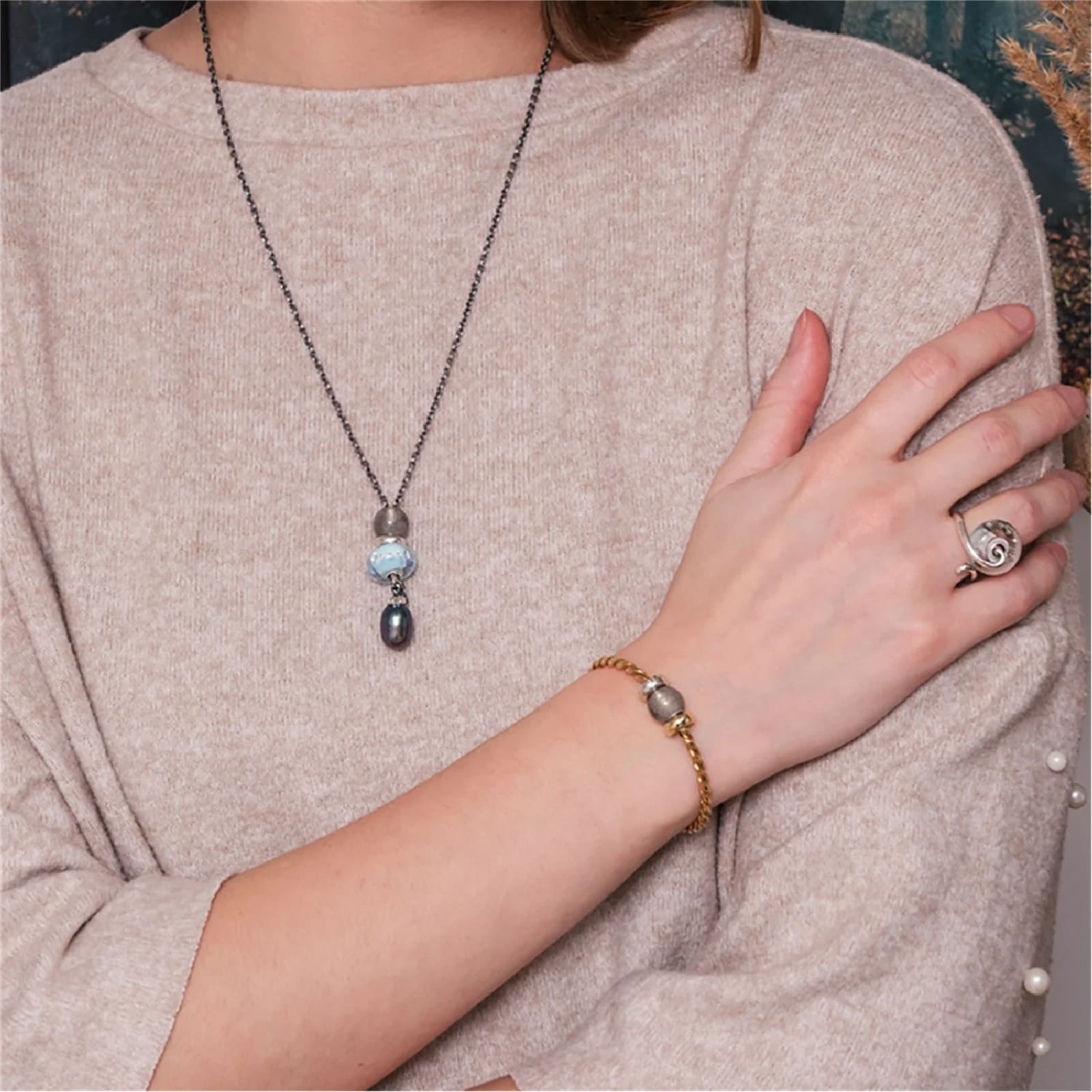 Beads da donna Trollbeads in argento con labradorite MISURA UNICA