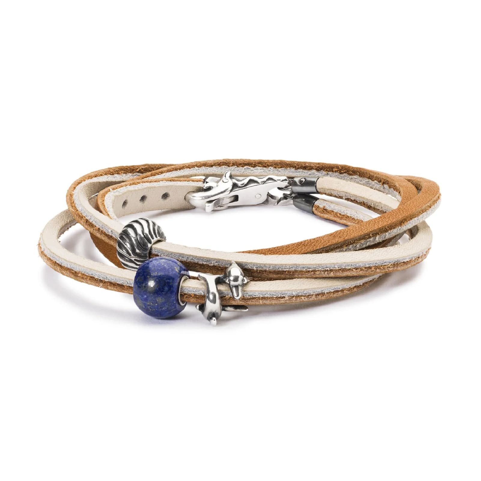 Beads da donna Trollbeads con pietra lapislazzuli rotonda MISURA UNICA