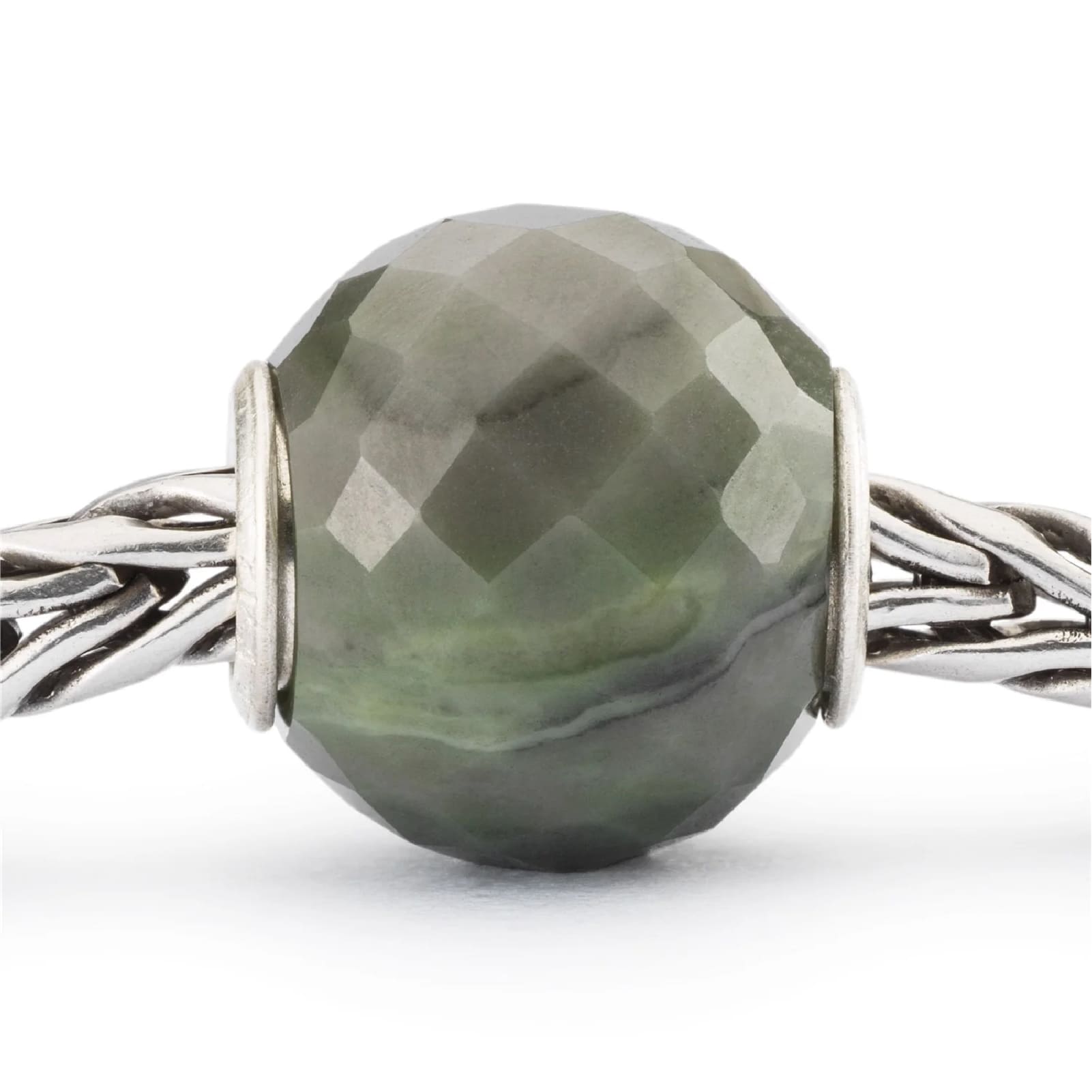 Beads Trollbeads con calcite verde rotonda sfaccettata MISURA UNICA