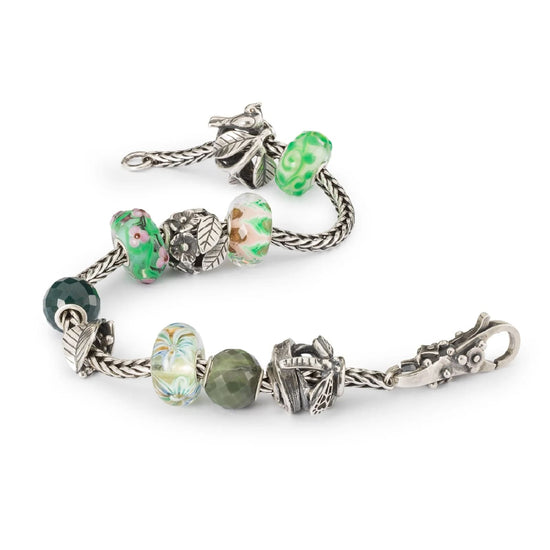 Beads Trollbeads con calcite verde rotonda sfaccettata MISURA UNICA