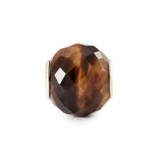 Beads Trollbeads occhio di tigre rotondo sfaccettato MISURA UNICA