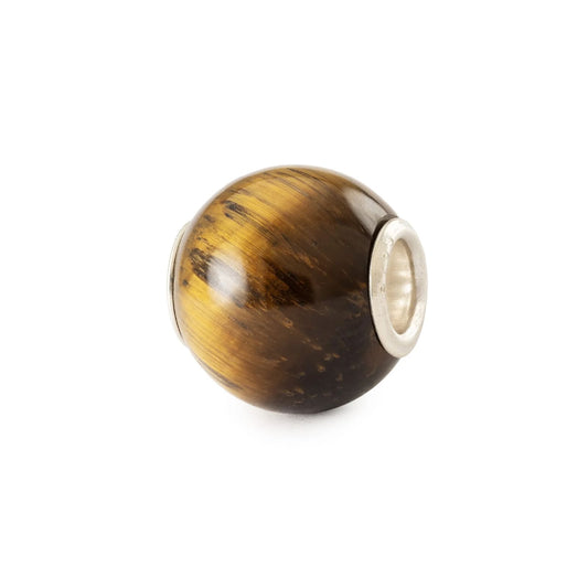 Beads Trollbeads con pietra occhio di tigre rotondo liscia MISURA UNICA