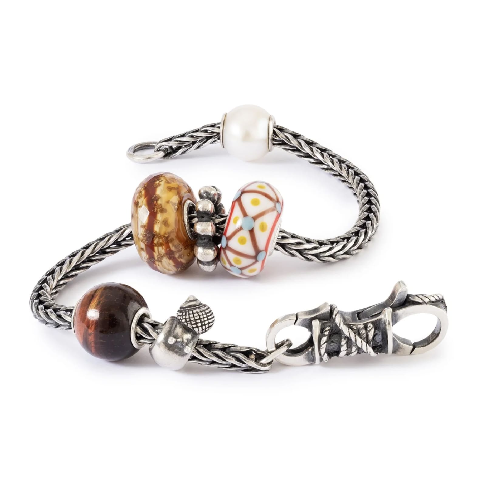 Beads Trollbeads Occhio di Tigre Rosso Rotondo da donna MISURA UNICA