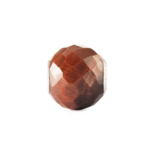 Beads Trollbeads Occhio di Tigre Rosso Rotondo Sfaccettato MISURA UNICA