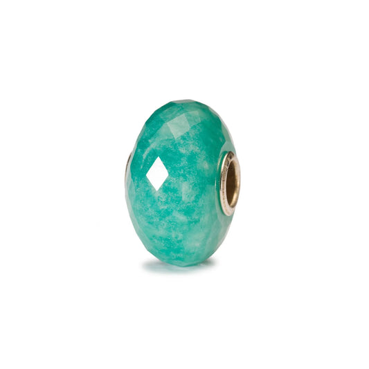 Beads Trollbeads con pietra di amazzonite sfaccettata MISURA UNICA