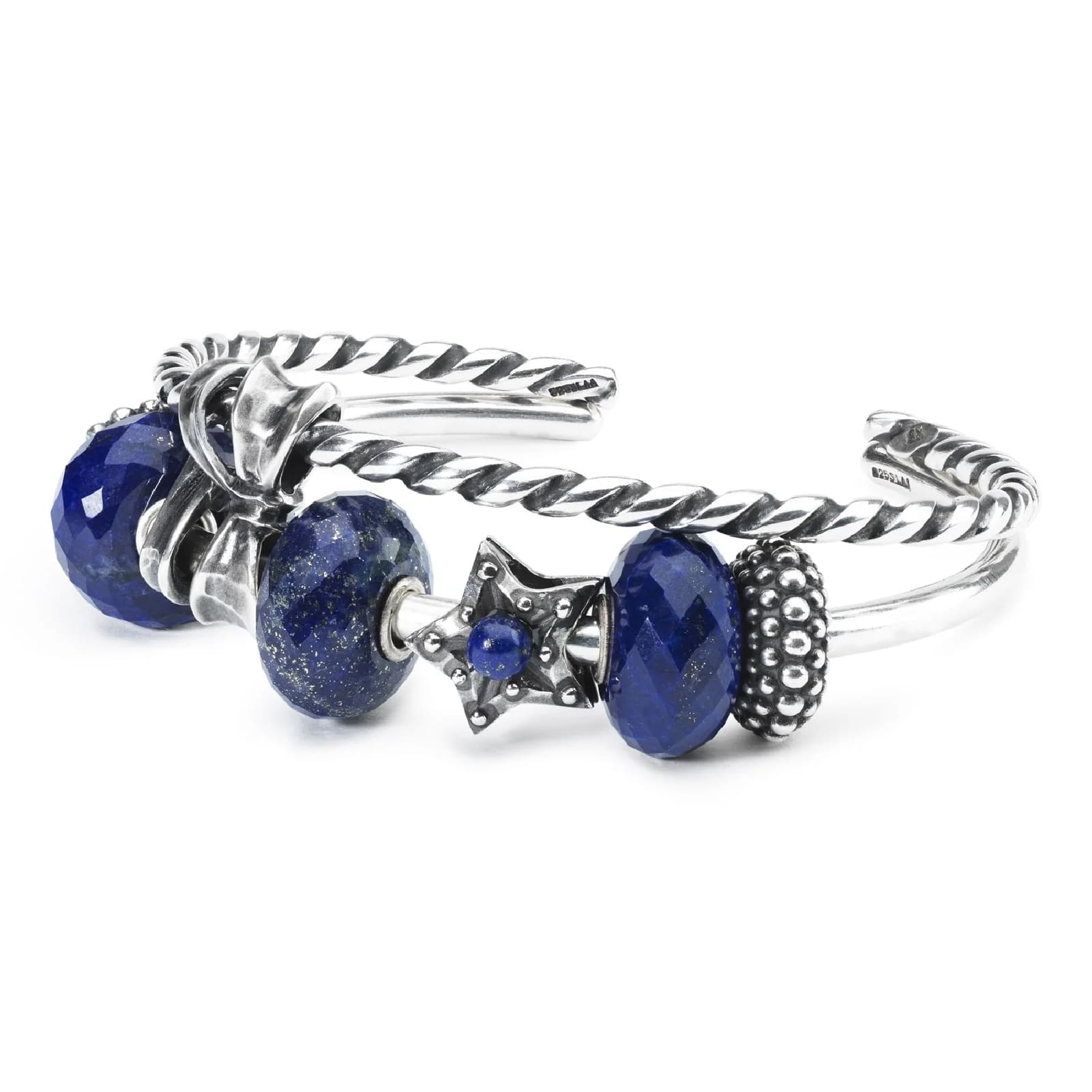 Beads Trollbeads con pietra di lapislazzuli sfaccettata MISURA UNICA
