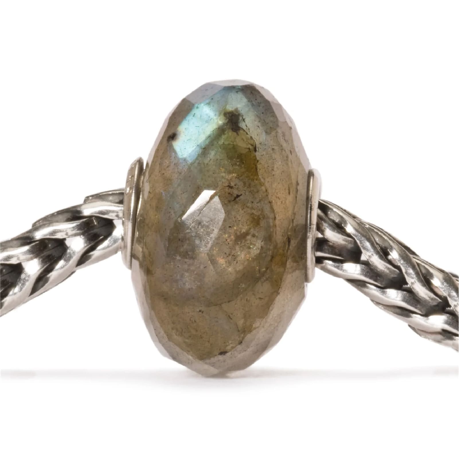 Beads Trollbeads con pietra di labradorite sfaccettata MISURA UNICA