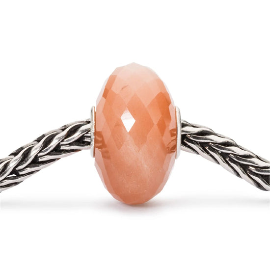Beads Trollbeads con pietra di luna rosa sfaccettata MISURA UNICA