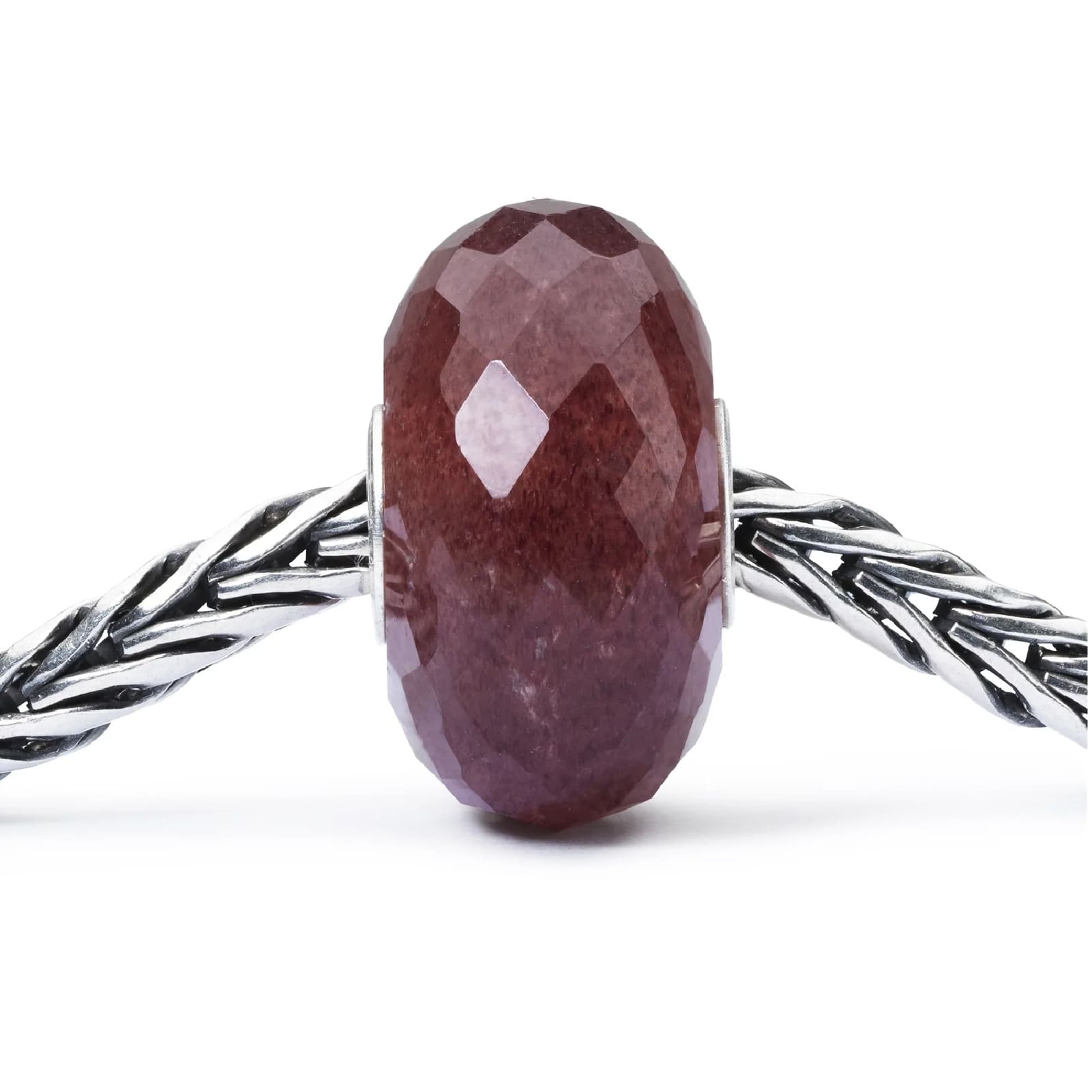 Beads Trollbeads con quarzo fragola rosa sfaccettata MISURA UNICA