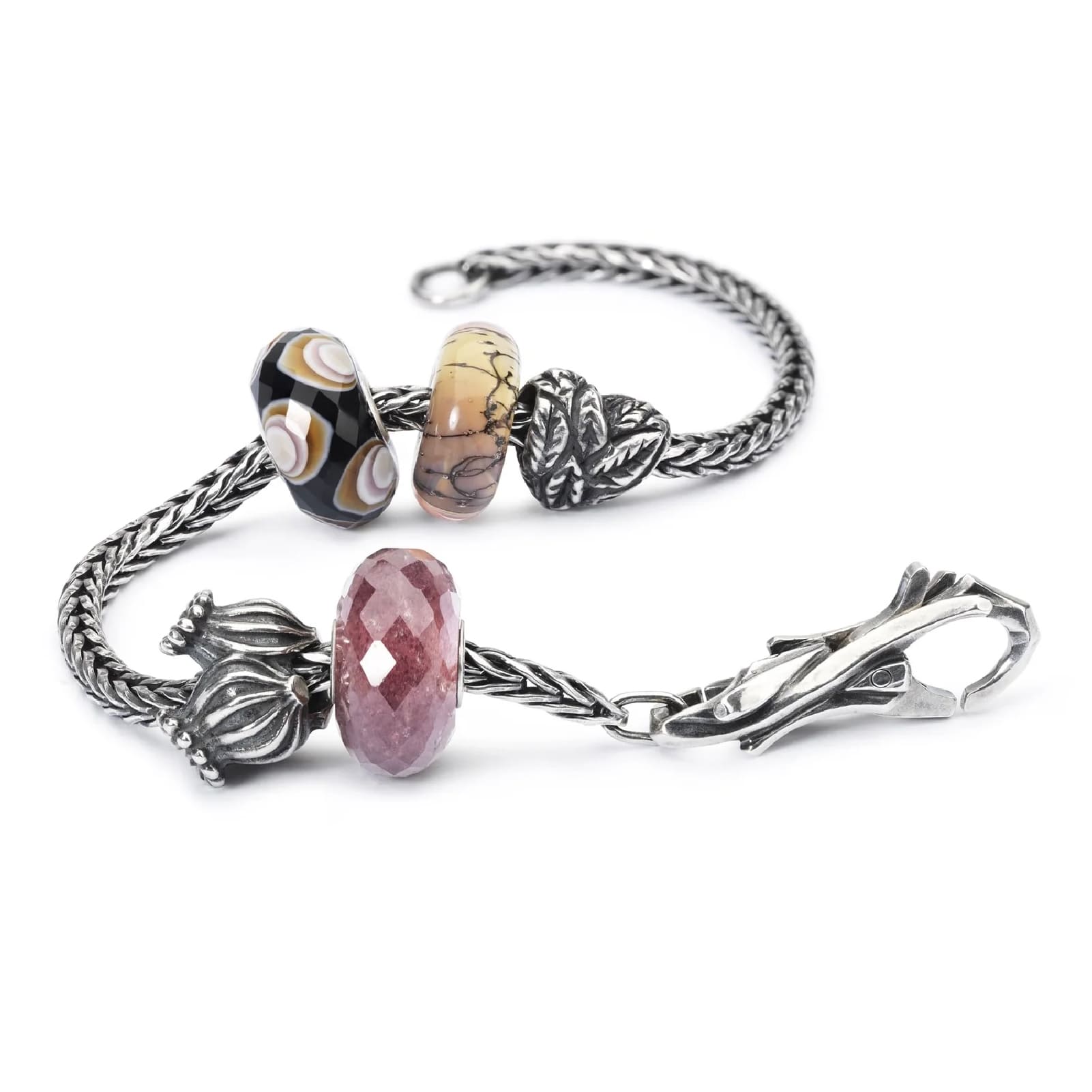Beads Trollbeads con quarzo fragola rosa sfaccettata MISURA UNICA