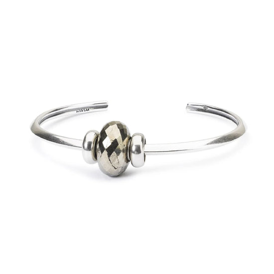Beads Trollbeads con pietra di pirite cromata sfaccettata MISURA UNICA