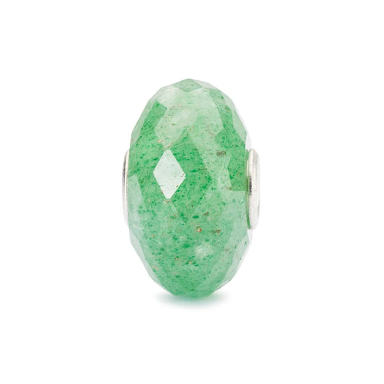 Beads Trollbeads con pietra avventurina verde sfaccettata MISURA UNICA