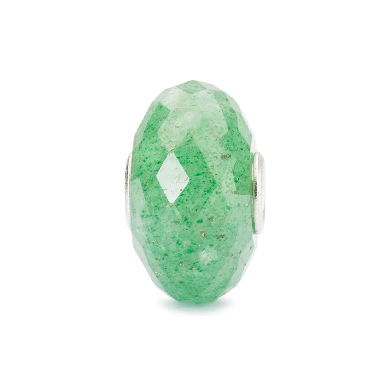 Beads Trollbeads con pietra avventurina verde sfaccettata MISURA UNICA
