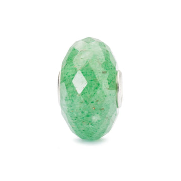 Beads Trollbeads con pietra avventurina verde sfaccettata MISURA UNICA