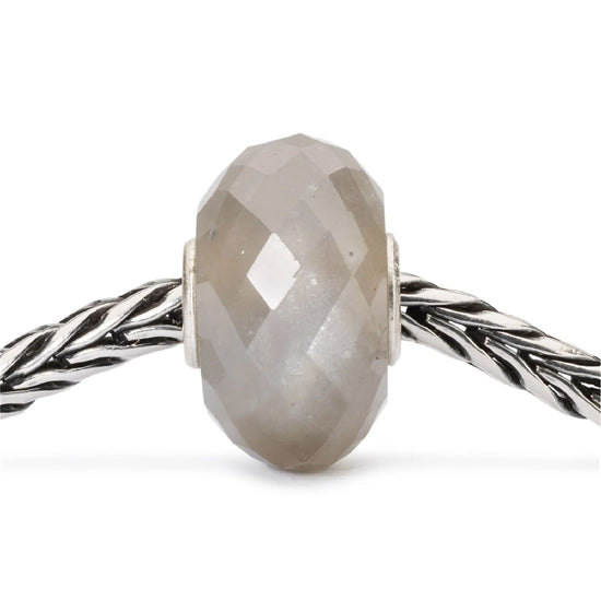Beads donna Trollbeads pietra di luna grigia sfaccettata MISURA UNICA